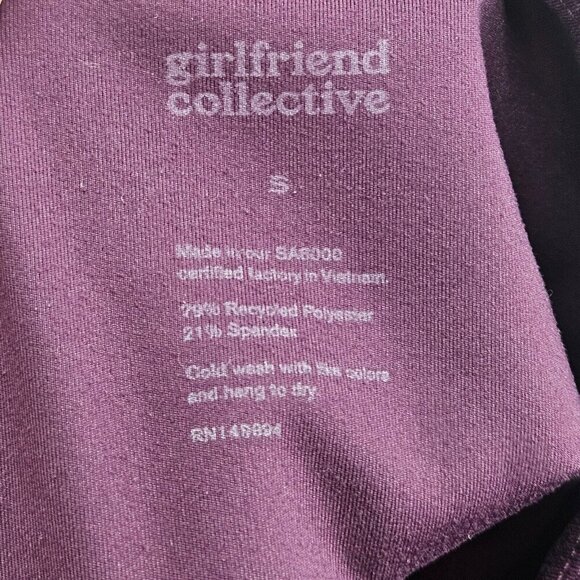 Girlfriend Collective High Waist Capri Leggings Plum Women’s Size S Activewear - Picture 6 of 11